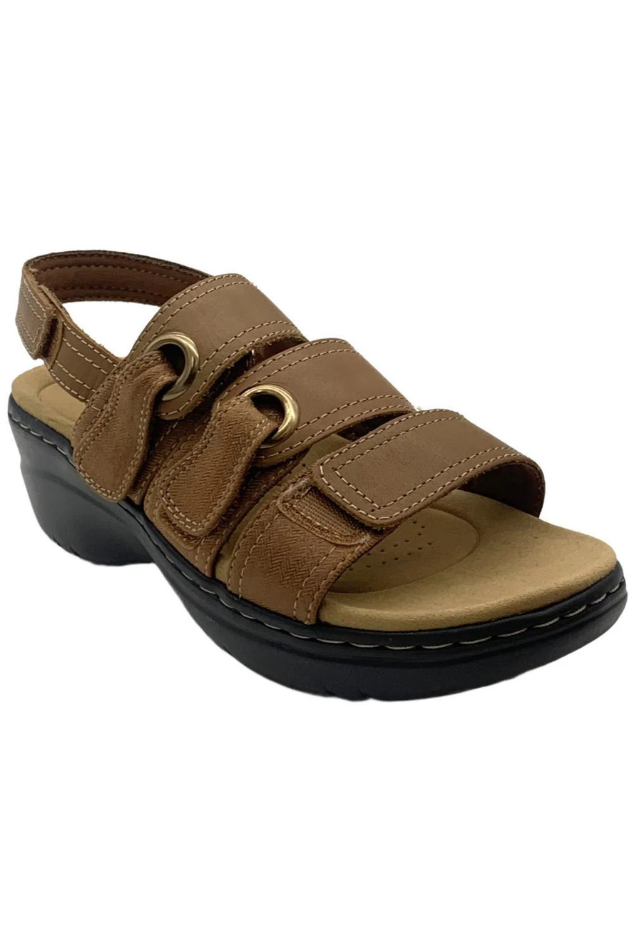 Clarks Women's Merliah 2 Bali Leather Sandal Tan - Narrow